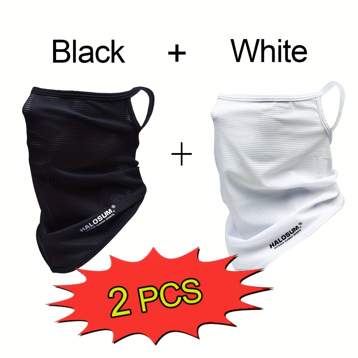 Sports Mask Breathable - 1/2 Stuks Ijs Zijde Gezichtsmasker Ademend