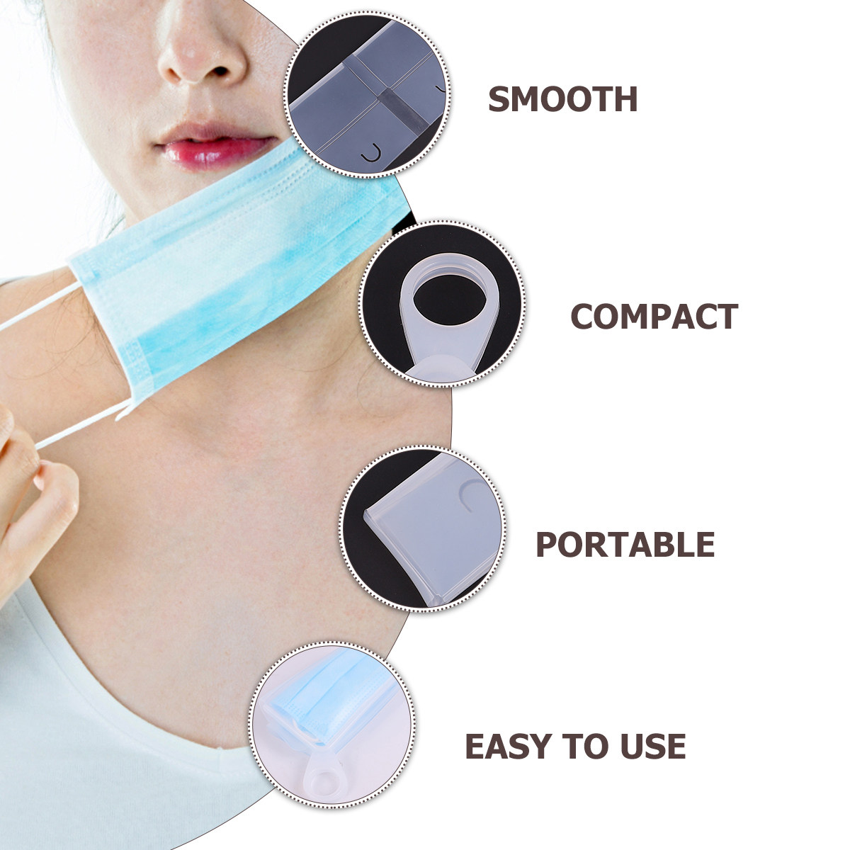 2 stuks platte siliconen opber - Face Mask Storage Box recensie en prijs