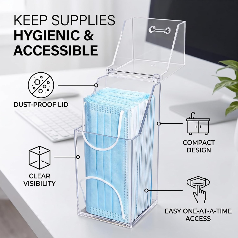 Met deksel gezichtsmaskerdispe - Face Mask Storage Box recensie en prijs